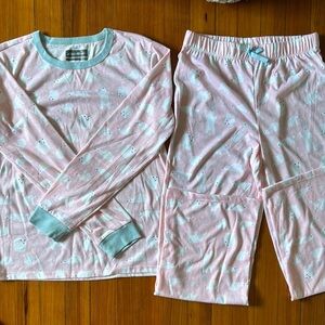 Eddie Bauer Pink Pajama Set with Long Sleeves and Elastic Waistband L(14/16)